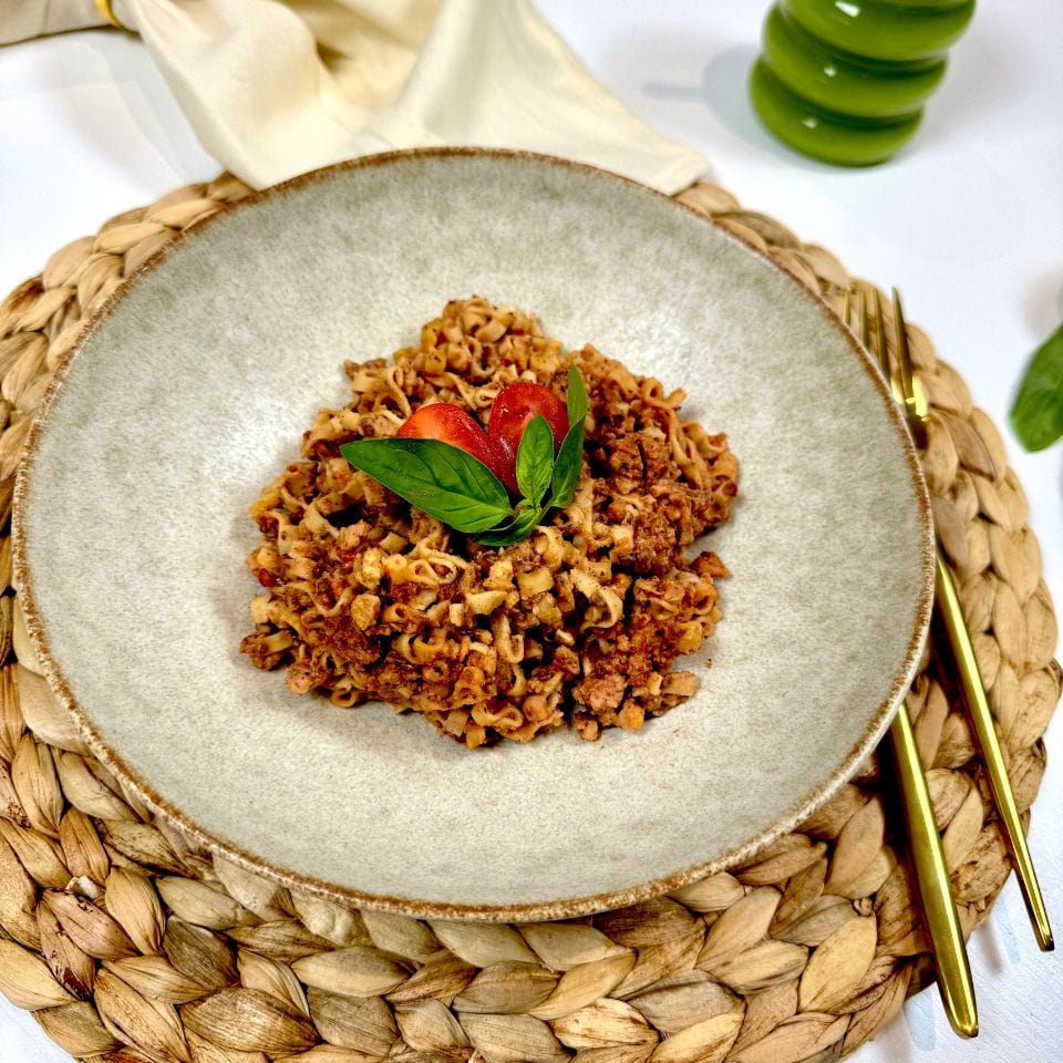 Kostenloses Probier-Meal - Protein Pasta Bolognese