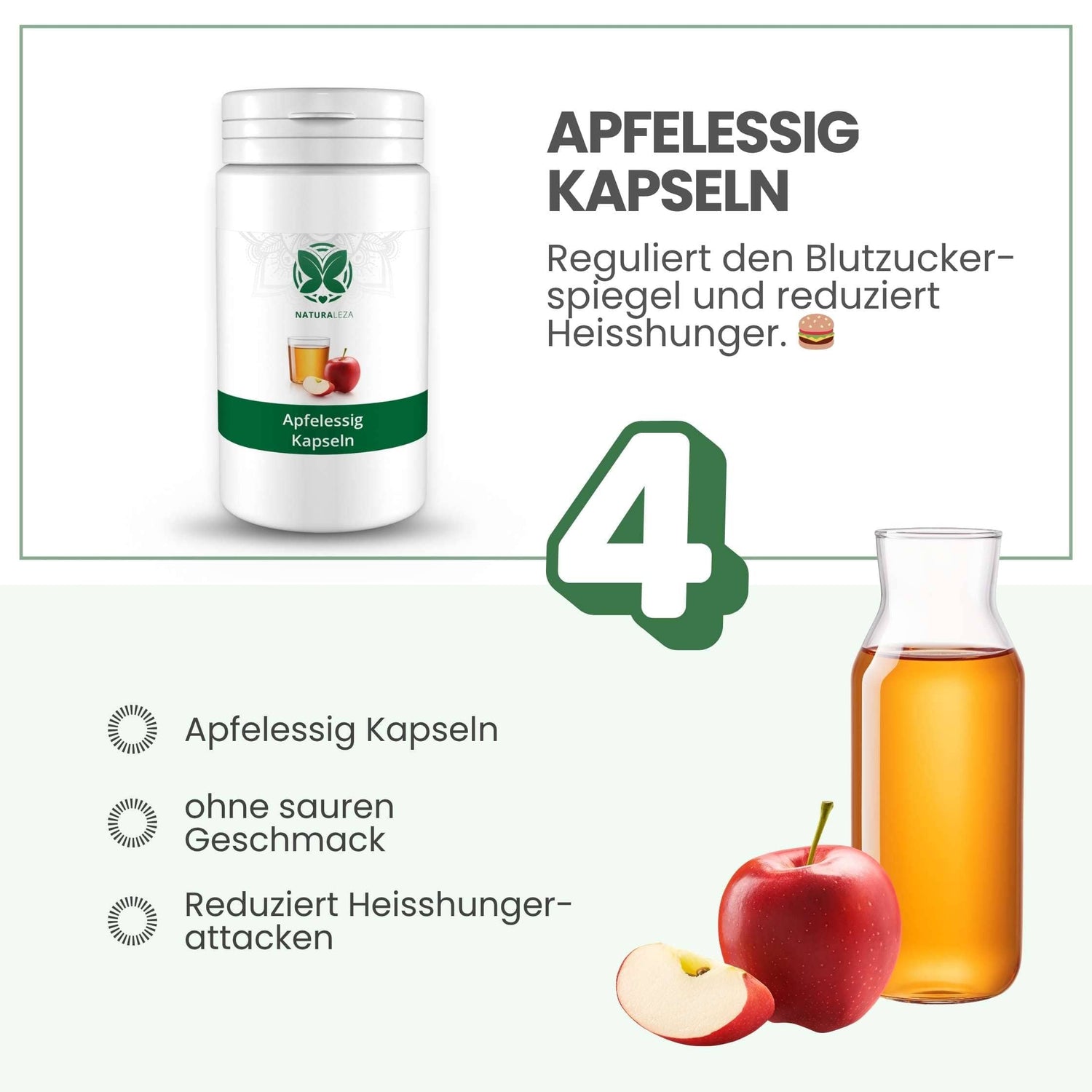 Apfelessig Kapseln Metabo Burn Naturaleza