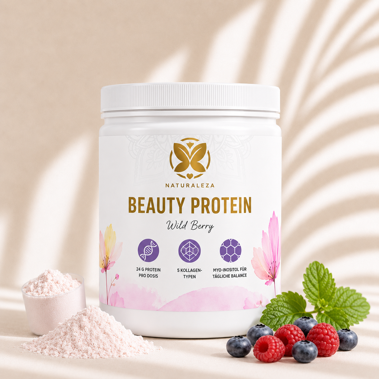 Beauty Protein, Wild Berry, 604g