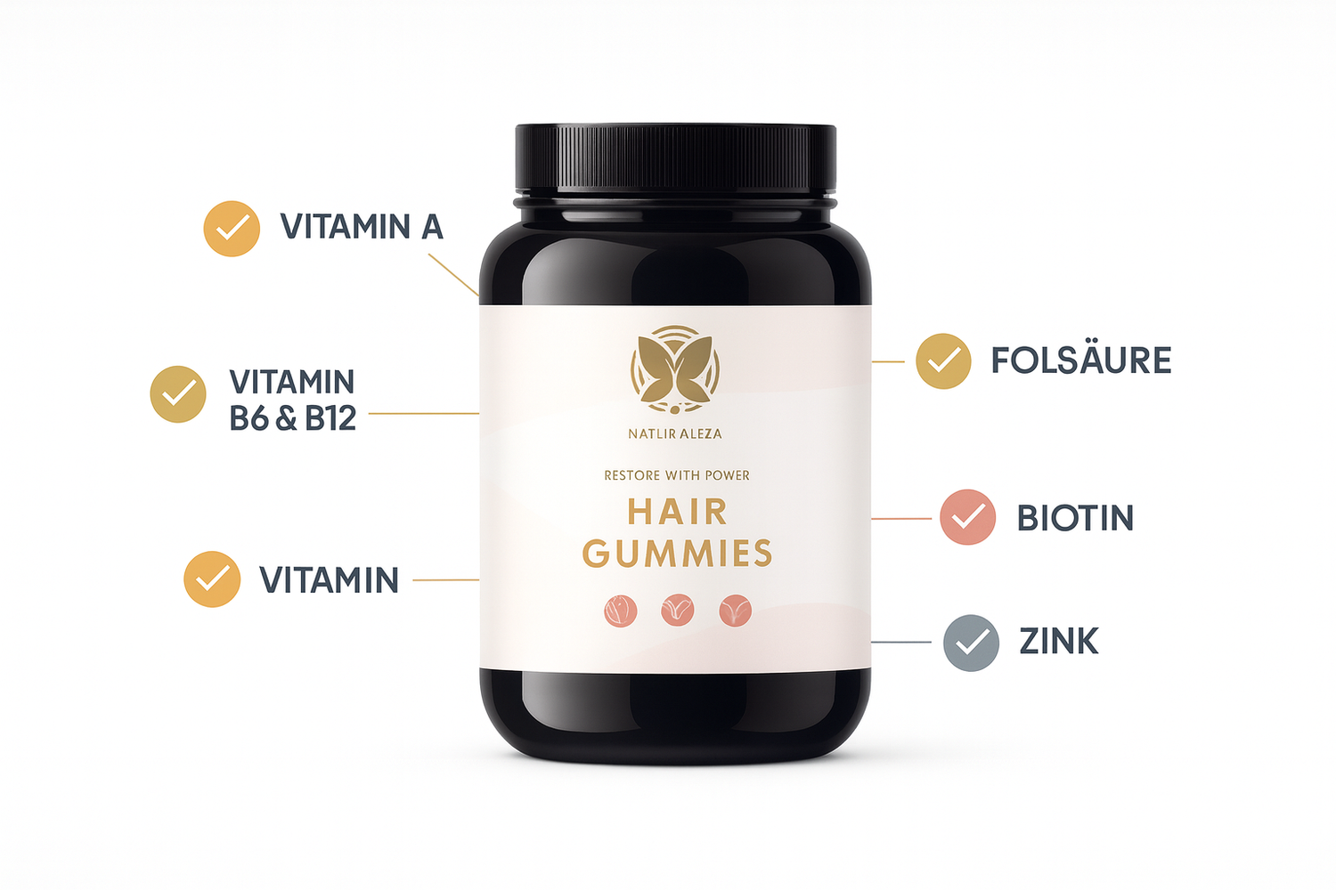 Hair Gummies Naturaleza Haarwachstum