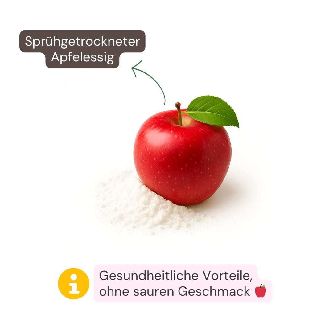 Inhaltsstoffe mit konzentriertem Apfelessigpulver – ideal für die tägliche Kur