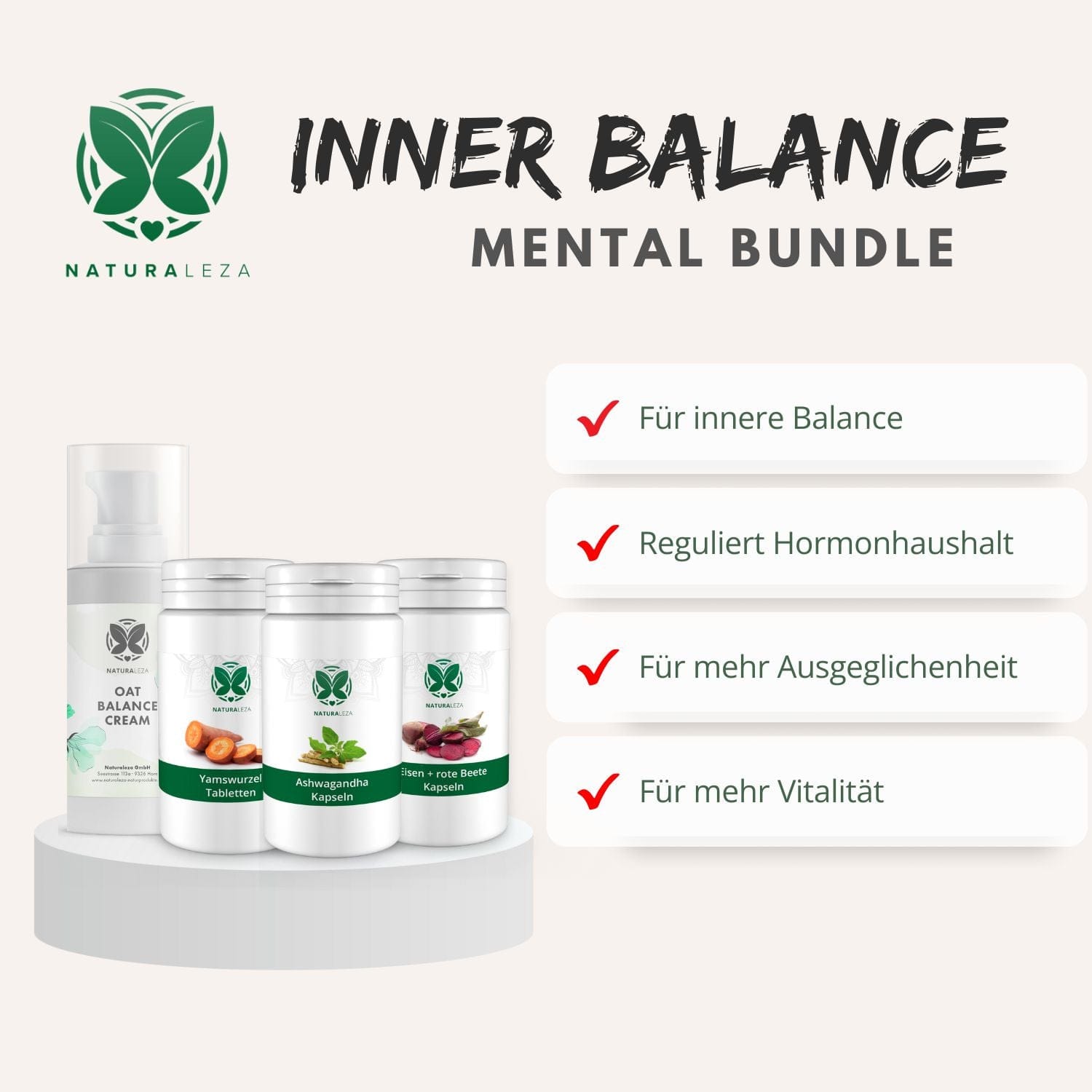 Balance Bundle von Naturaleza – natürliche Hilfe für hormonelle Balance & innere Ruhe