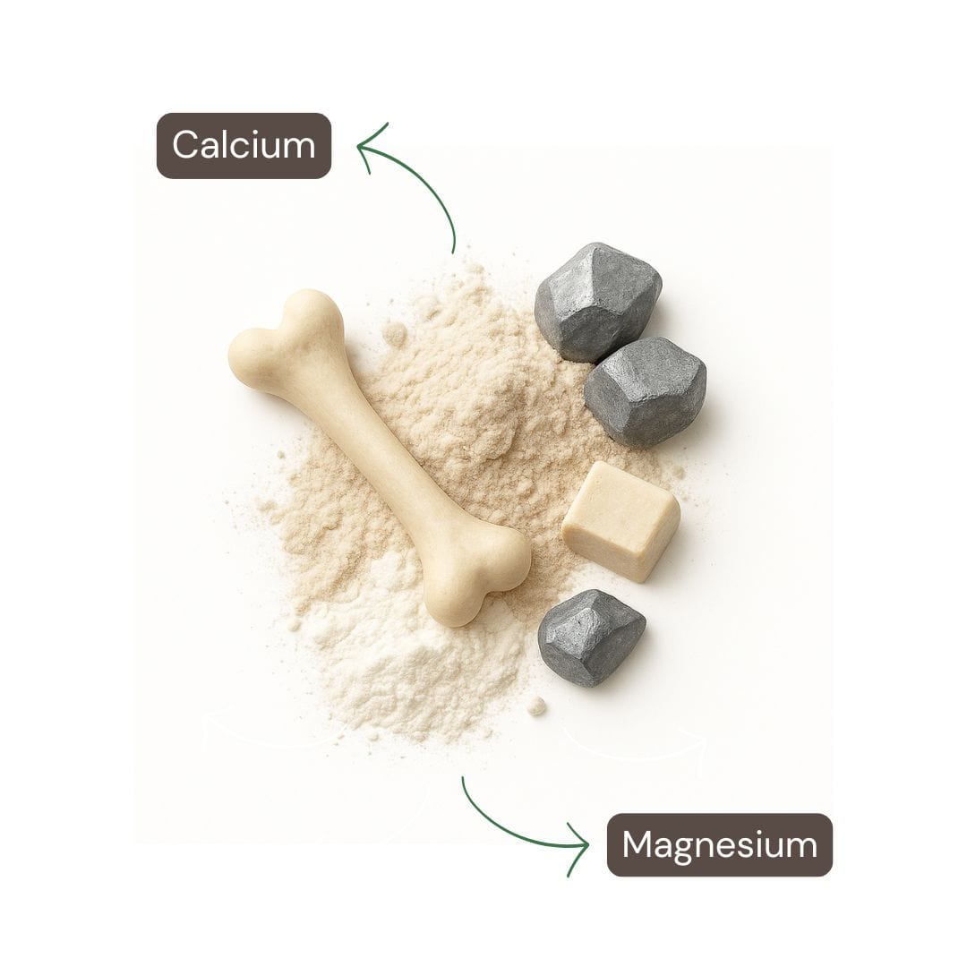 Inhaltsstoffe der Calcium Magnesium Kapseln: ausgewogene Kombination zur Unterstützung von Knochengesundheit & Muskelfunktion