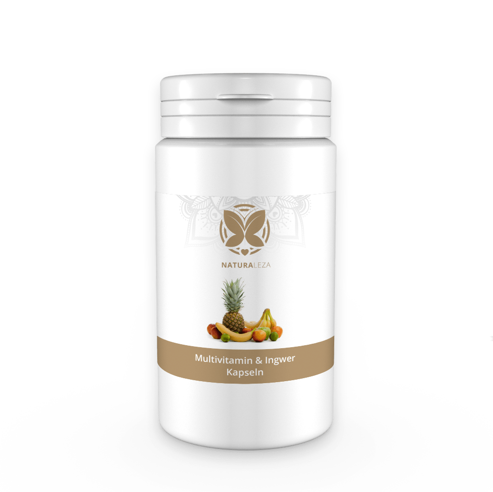 Multivitamin + Bio Ingwer Kapseln – tägliche Rundum-Versorgung mit natürlichen Vitaminen und Ingwer-Boost