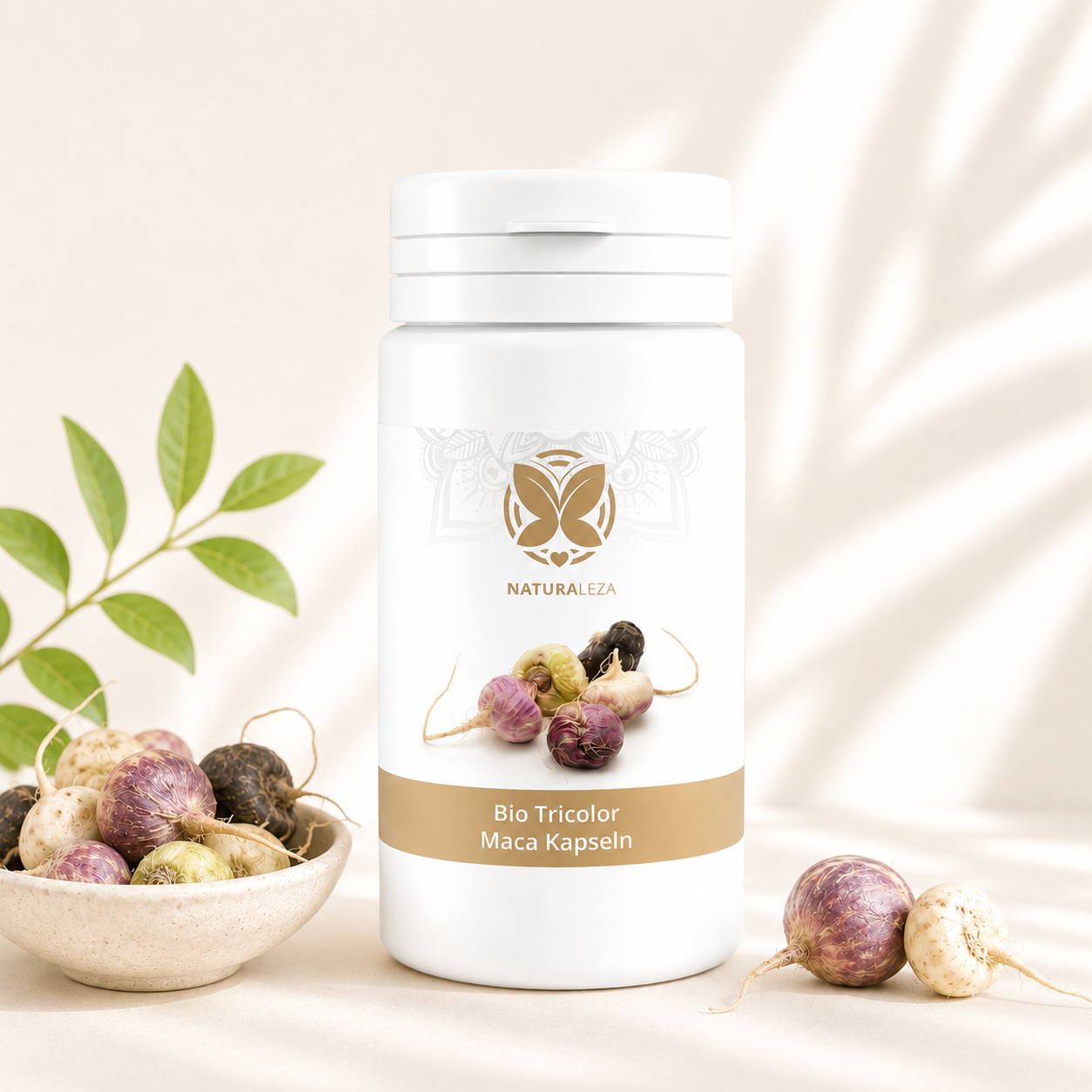 Gélules de maca bio tricolores