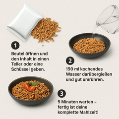 Zubereitung Protein Pasta Bolognese Naturaleza